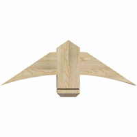 36"W x 12"H x 06"D x 6"F, 08/12 Pitch, Bellingham Rough Sawn Timber Gable Bracket, Douglas Fir