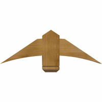 36"W x 12"H x 06"D x 6"F, 08/12 Pitch, Bellingham Rough Sawn Timber Gable Bracket, Western Red Cedar