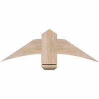 36"W x 12"H x 5 1/2"D x 5 1/2"F, 08/12 Pitch, Bellingham Smooth Timber Gable Bracket, Douglas Fir