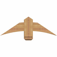 36"W x 12"H x 5 1/2"D x 5 1/2"F, 08/12 Pitch, Bellingham Smooth Timber Gable Bracket, Western Red Cedar