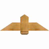36"W x 12"H x 06"D x 6"F, 08/12 Pitch, Eugene Rough Sawn Timber Gable Bracket, Western Red Cedar