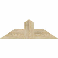 36"W x 12"H x 06"D x 6"F, 08/12 Pitch, Portland Rough Sawn Timber Gable Bracket, Douglas Fir