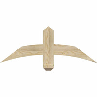 36"W x 13"H x 04"D x 4"F, 09/12 Pitch, Bellingham Rough Sawn Timber Gable Bracket, Douglas Fir