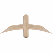 36"W x 13"H x 3 1/2"D x 3 1/2"F, 09/12 Pitch, Bellingham Smooth Timber Gable Bracket, Douglas Fir