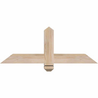 36"W x 13"H x 3 1/2"D x 3 1/2"F, 09/12 Pitch, Eugene Smooth Timber Gable Bracket, Douglas Fir