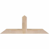 36"W x 13"H x 3 1/2"D x 3 1/2"F, 09/12 Pitch, Portland Smooth Timber Gable Bracket, Douglas Fir