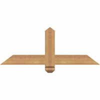 36"W x 13"H x 3 1/2"D x 3 1/2"F, 09/12 Pitch, Eugene Smooth Timber Gable Bracket, Western Red Cedar