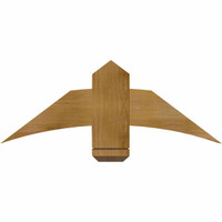 36"W x 13"H x 04"D x 6"F, 09/12 Pitch, Bellingham Rough Sawn Timber Gable Bracket, Western Red Cedar