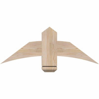 36"W x 13"H x 3 1/2"D x 5 1/2"F, 09/12 Pitch, Bellingham Smooth Timber Gable Bracket, Douglas Fir
