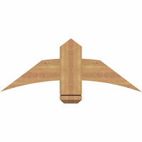36"W x 13"H x 3 1/2"D x 5 1/2"F, 09/12 Pitch, Bellingham Smooth Timber Gable Bracket, Western Red Cedar