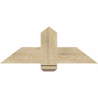 36"W x 13"H x 04"D x 6"F, 09/12 Pitch, Eugene Rough Sawn Timber Gable Bracket, Douglas Fir