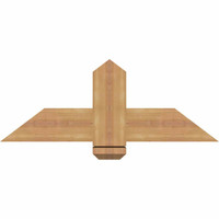 36"W x 13"H x 3 1/2"D x 5 1/2"F, 09/12 Pitch, Eugene Smooth Timber Gable Bracket, Western Red Cedar