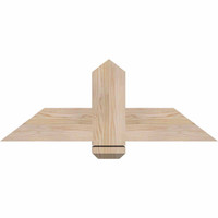 36"W x 13"H x 3 1/2"D x 5 1/2"F, 09/12 Pitch, Eugene Smooth Timber Gable Bracket, Douglas Fir