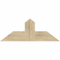 36"W x 13"H x 04"D x 6"F, 09/12 Pitch, Portland Rough Sawn Timber Gable Bracket, Douglas Fir