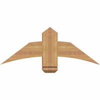 36"W x 13"H x 5 1/2"D x 5 1/2"F, 09/12 Pitch, Bellingham Smooth Timber Gable Bracket, Western Red Cedar