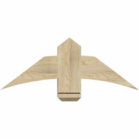 36"W x 13"H x 06"D x 6"F, 09/12 Pitch, Bellingham Rough Sawn Timber Gable Bracket, Douglas Fir