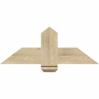 36"W x 13"H x 06"D x 6"F, 09/12 Pitch, Eugene Rough Sawn Timber Gable Bracket, Douglas Fir