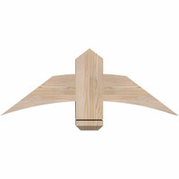36"W x 13"H x 5 1/2"D x 5 1/2"F, 09/12 Pitch, Bellingham Smooth Timber Gable Bracket, Douglas Fir