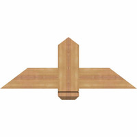 36"W x 13"H x 5 1/2"D x 5 1/2"F, 09/12 Pitch, Eugene Smooth Timber Gable Bracket, Western Red Cedar