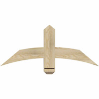 36"W x 15"H x 04"D x 4"F, 10/12 Pitch, Bellingham Rough Sawn Timber Gable Bracket, Douglas Fir