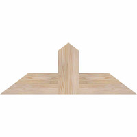36"W x 13"H x 5 1/2"D x 5 1/2"F, 09/12 Pitch, Portland Smooth Timber Gable Bracket, Douglas Fir