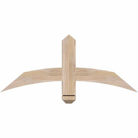 36"W x 15"H x 3 1/2"D x 3 1/2"F, 10/12 Pitch, Bellingham Smooth Timber Gable Bracket, Douglas Fir