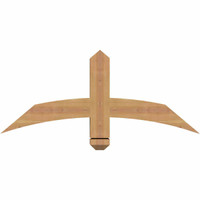 36"W x 15"H x 3 1/2"D x 3 1/2"F, 10/12 Pitch, Bellingham Smooth Timber Gable Bracket, Western Red Cedar
