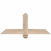 36"W x 15"H x 3 1/2"D x 3 1/2"F, 10/12 Pitch, Eugene Smooth Timber Gable Bracket, Douglas Fir