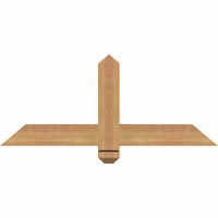 36"W x 15"H x 3 1/2"D x 3 1/2"F, 10/12 Pitch, Eugene Smooth Timber Gable Bracket, Western Red Cedar