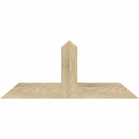 36"W x 15"H x 04"D x 4"F, 10/12 Pitch, Portland Rough Sawn Timber Gable Bracket, Douglas Fir