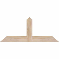 36"W x 15"H x 3 1/2"D x 3 1/2"F, 10/12 Pitch, Portland Smooth Timber Gable Bracket, Douglas Fir