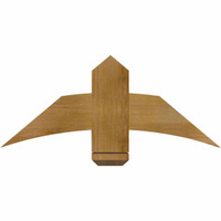 36"W x 15"H x 04"D x 6"F, 10/12 Pitch, Bellingham Rough Sawn Timber Gable Bracket, Western Red Cedar