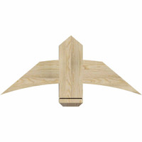 36"W x 15"H x 04"D x 6"F, 10/12 Pitch, Bellingham Rough Sawn Timber Gable Bracket, Douglas Fir