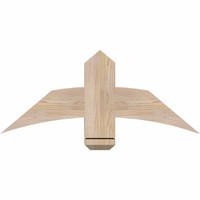 36"W x 15"H x 3 1/2"D x 5 1/2"F, 10/12 Pitch, Bellingham Smooth Timber Gable Bracket, Douglas Fir