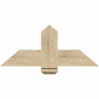 36"W x 15"H x 04"D x 6"F, 10/12 Pitch, Eugene Rough Sawn Timber Gable Bracket, Douglas Fir