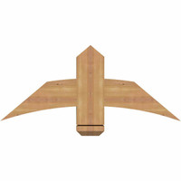 36"W x 15"H x 3 1/2"D x 5 1/2"F, 10/12 Pitch, Bellingham Smooth Timber Gable Bracket, Western Red Cedar