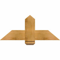 36"W x 15"H x 04"D x 6"F, 10/12 Pitch, Eugene Rough Sawn Timber Gable Bracket, Western Red Cedar
