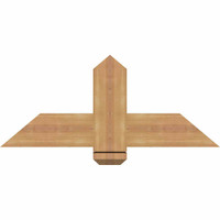 36"W x 15"H x 3 1/2"D x 5 1/2"F, 10/12 Pitch, Eugene Smooth Timber Gable Bracket, Western Red Cedar