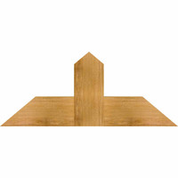 36"W x 15"H x 04"D x 6"F, 10/12 Pitch, Portland Rough Sawn Timber Gable Bracket, Western Red Cedar