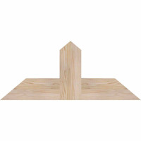 36"W x 15"H x 3 1/2"D x 5 1/2"F, 10/12 Pitch, Portland Smooth Timber Gable Bracket, Douglas Fir