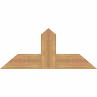 36"W x 15"H x 3 1/2"D x 5 1/2"F, 10/12 Pitch, Portland Smooth Timber Gable Bracket, Western Red Cedar