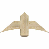 36"W x 15"H x 06"D x 6"F, 10/12 Pitch, Bellingham Rough Sawn Timber Gable Bracket, Douglas Fir