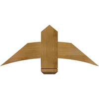 36"W x 15"H x 06"D x 6"F, 10/12 Pitch, Bellingham Rough Sawn Timber Gable Bracket, Western Red Cedar