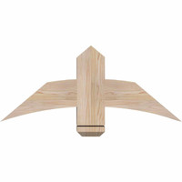 36"W x 15"H x 5 1/2"D x 5 1/2"F, 10/12 Pitch, Bellingham Smooth Timber Gable Bracket, Douglas Fir