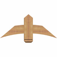 36"W x 15"H x 5 1/2"D x 5 1/2"F, 10/12 Pitch, Bellingham Smooth Timber Gable Bracket, Western Red Cedar