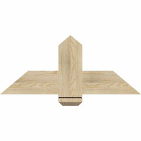 36"W x 15"H x 06"D x 6"F, 10/12 Pitch, Eugene Rough Sawn Timber Gable Bracket, Douglas Fir