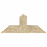 36"W x 15"H x 06"D x 6"F, 10/12 Pitch, Portland Rough Sawn Timber Gable Bracket, Douglas Fir