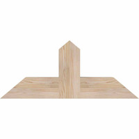 36"W x 15"H x 5 1/2"D x 5 1/2"F, 10/12 Pitch, Portland Smooth Timber Gable Bracket, Douglas Fir