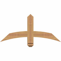 36"W x 16"H x 3 1/2"D x 3 1/2"F, 11/12 Pitch, Bellingham Smooth Timber Gable Bracket, Western Red Cedar