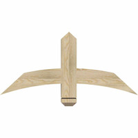36"W x 16"H x 04"D x 4"F, 11/12 Pitch, Bellingham Rough Sawn Timber Gable Bracket, Douglas Fir